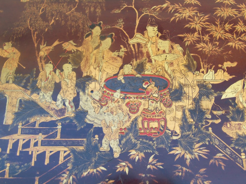 Antique Chinoiserie Sewing Table View VII