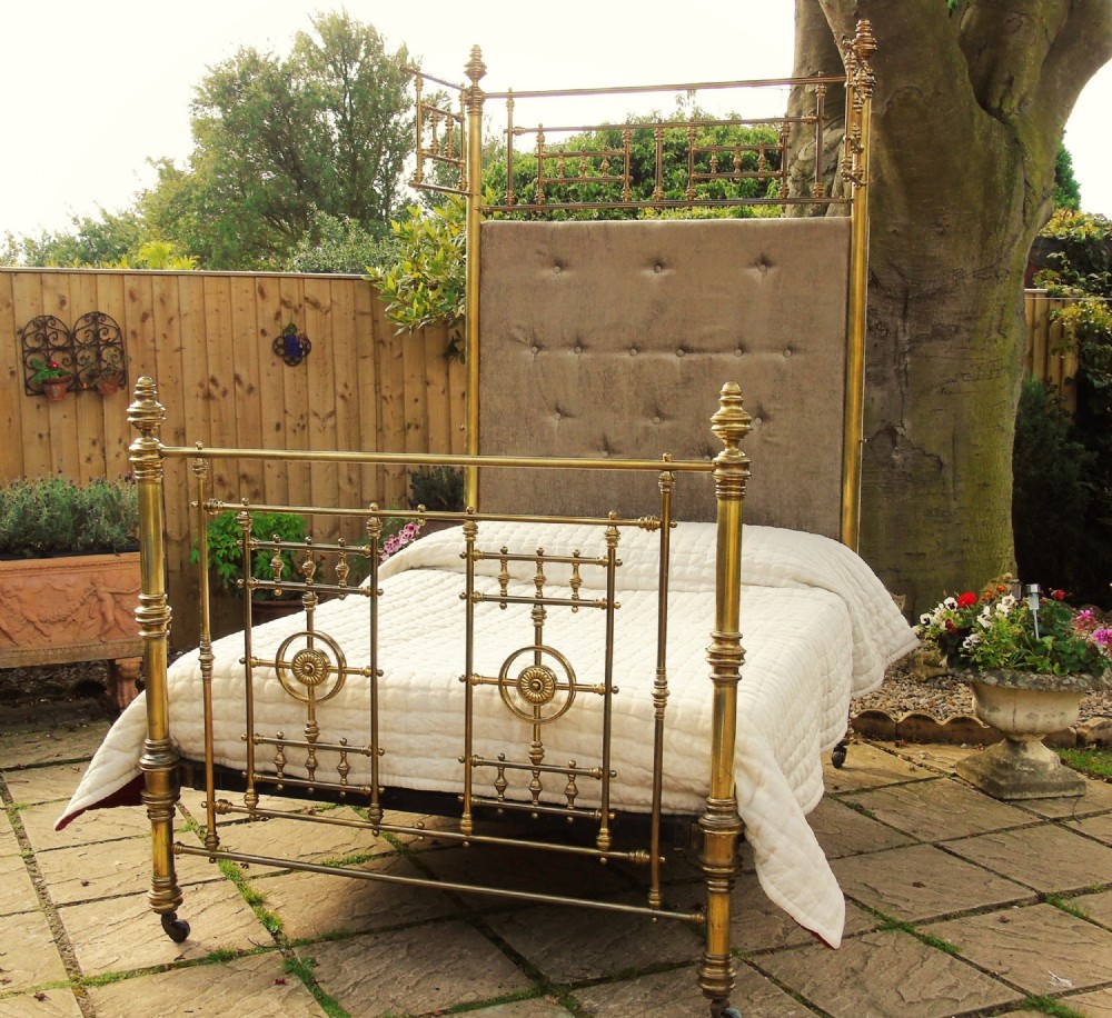 Fabulous Antique Brass Half Tester Double Bed