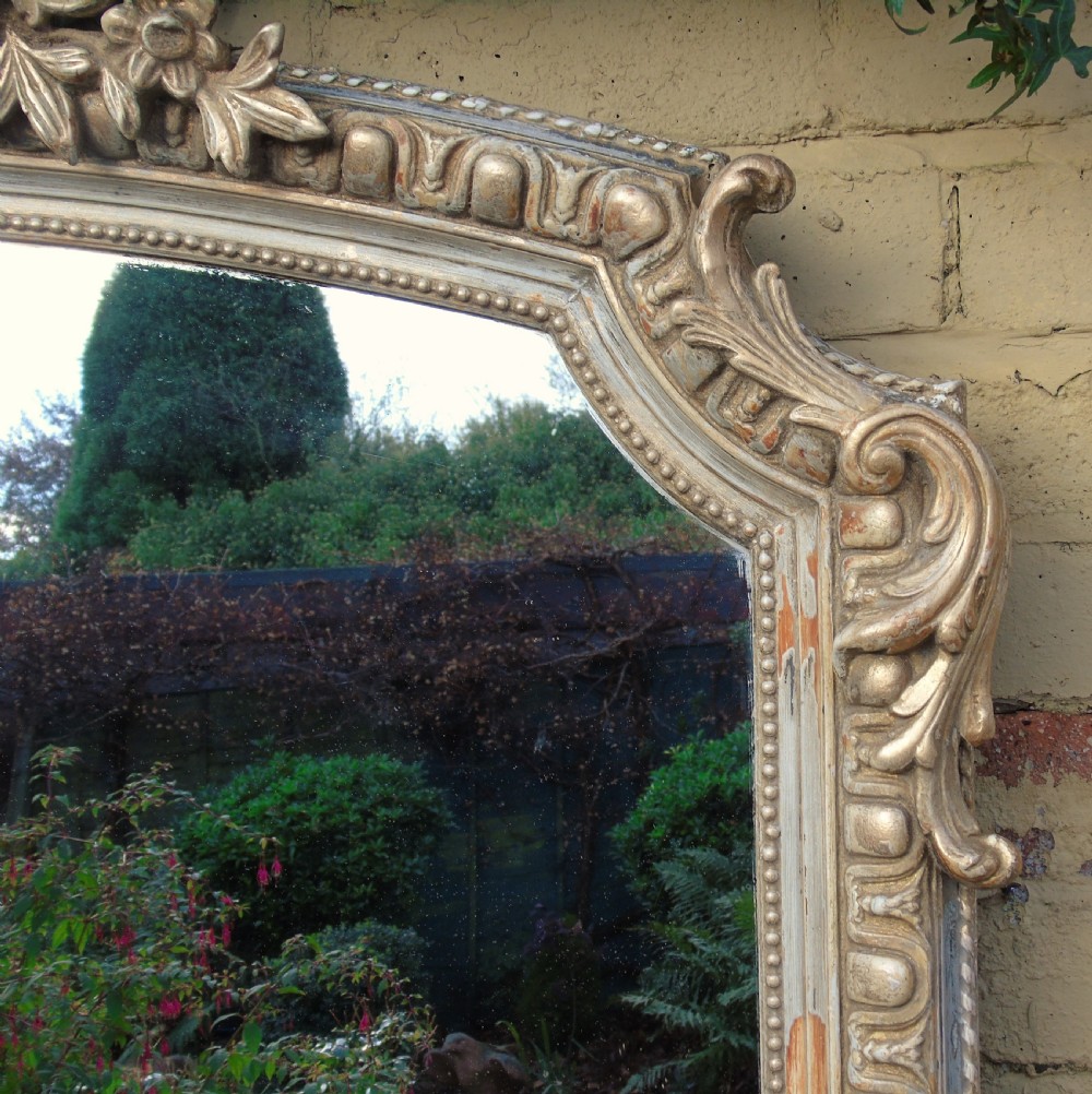 Antique Very Large Decorative French Mirror Floor Standing View III