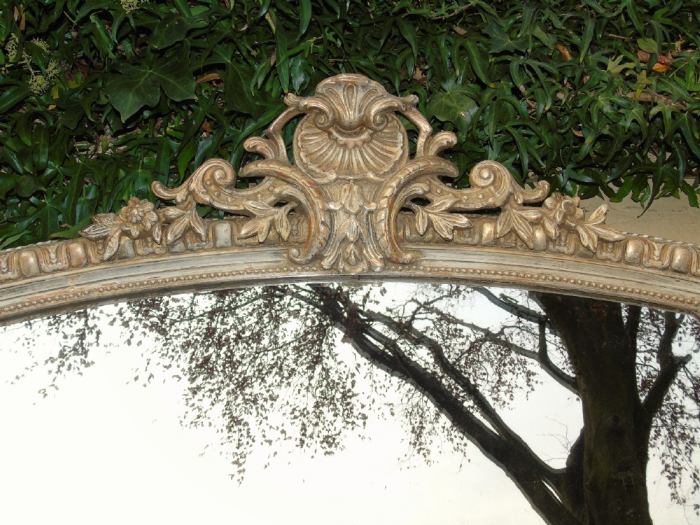 Antique Very Large Decorative French Mirror Floor Standing View IV