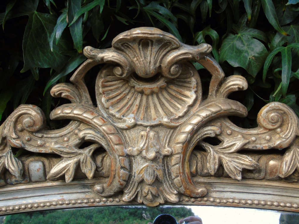 Antique Very Large Decorative French Mirror Floor Standing View V