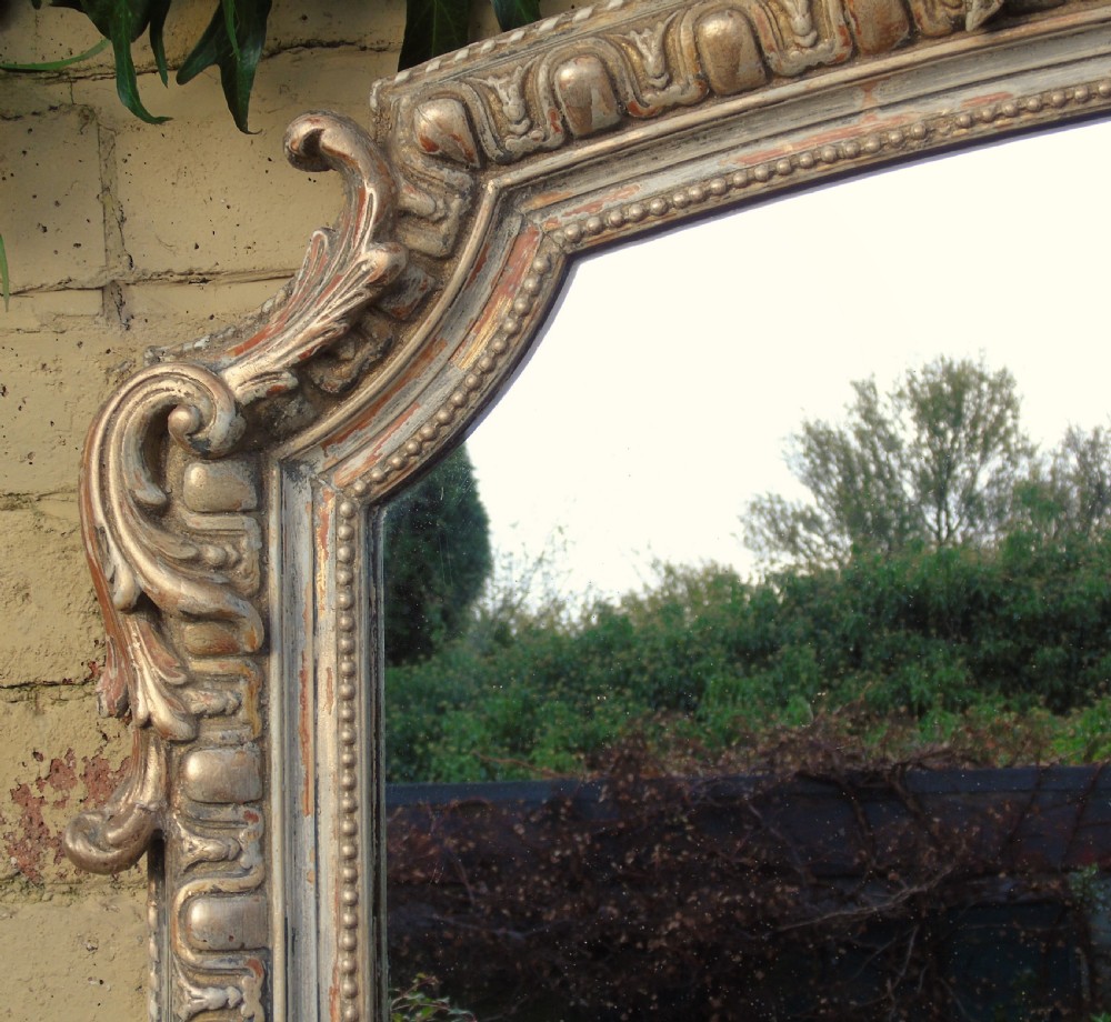 Antique Very Large Decorative French Mirror Floor Standing View VIII