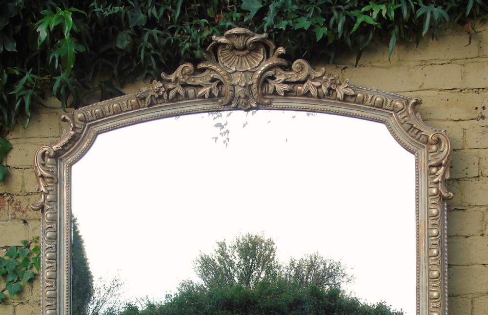 Antique Very Large Decorative French Mirror Floor Standing View XI