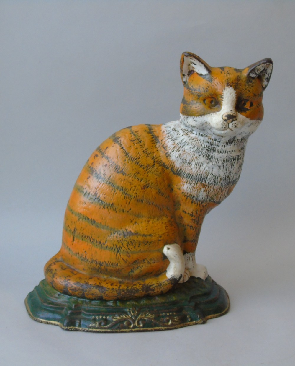 Cast Iron Ginger Cat Doorstop