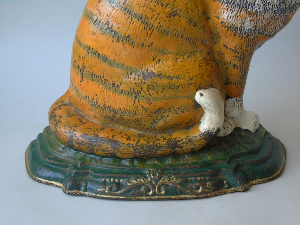 Cast Iron Ginger Cat Doorstop View III
