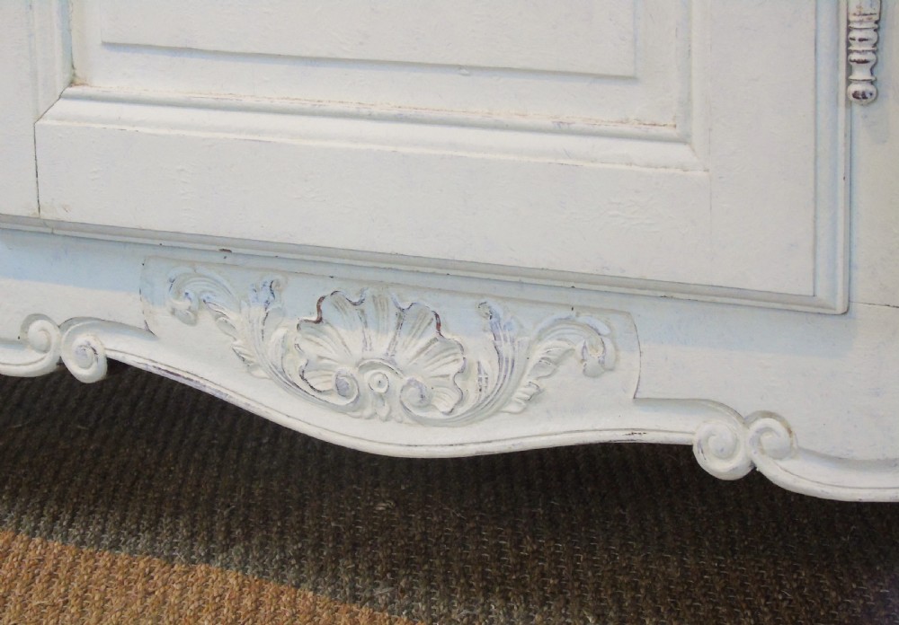 Large French Painted Triple Door Wardrobe View III
