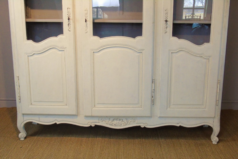 Large French Painted Triple Door Wardrobe View V