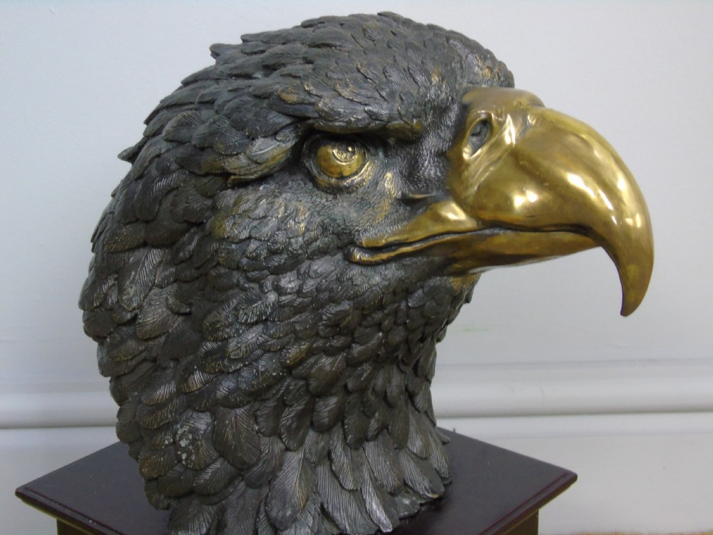 Fabulous Bronze Eagle Head Mount