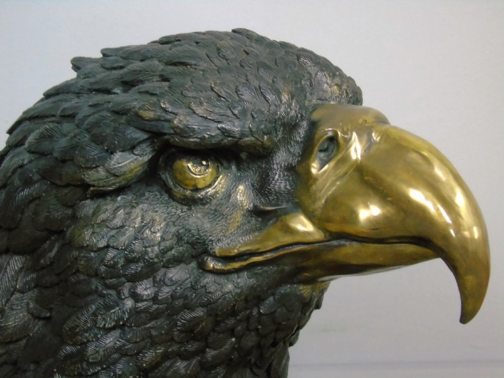 Fabulous Bronze Eagle Head Mount View V