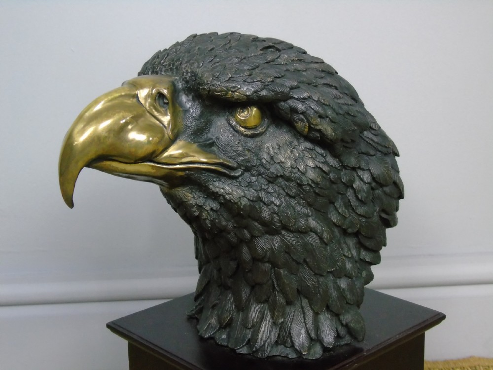 Fabulous Bronze Eagle Head Mount View VI