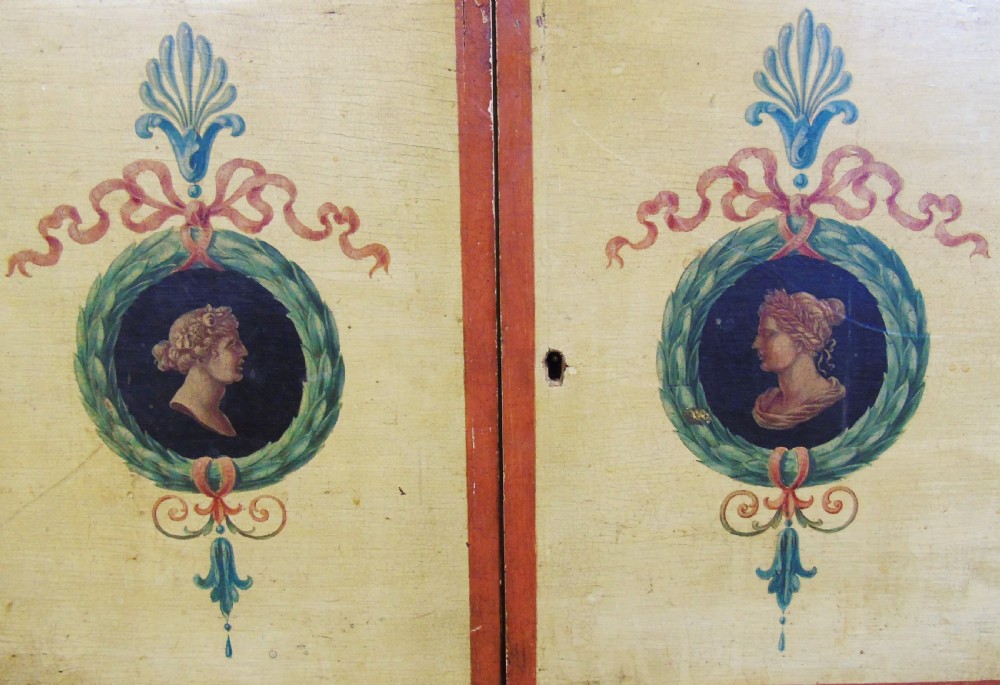 Antique Hand Painted Regency Marble Top Cabinet View VI