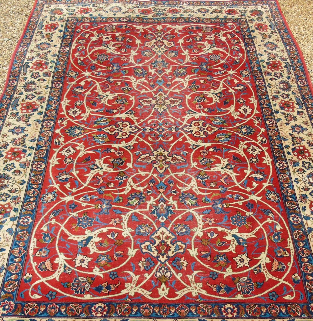 Antique Isfahan Carpet Room Size