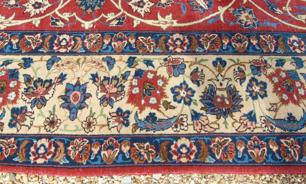 Antique Isfahan Carpet Room Size View VI