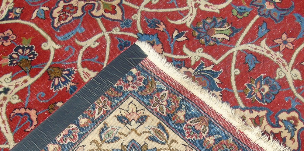 Antique Isfahan Carpet Room Size View VII