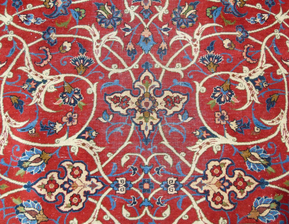 Antique Isfahan Carpet Room Size View VIII