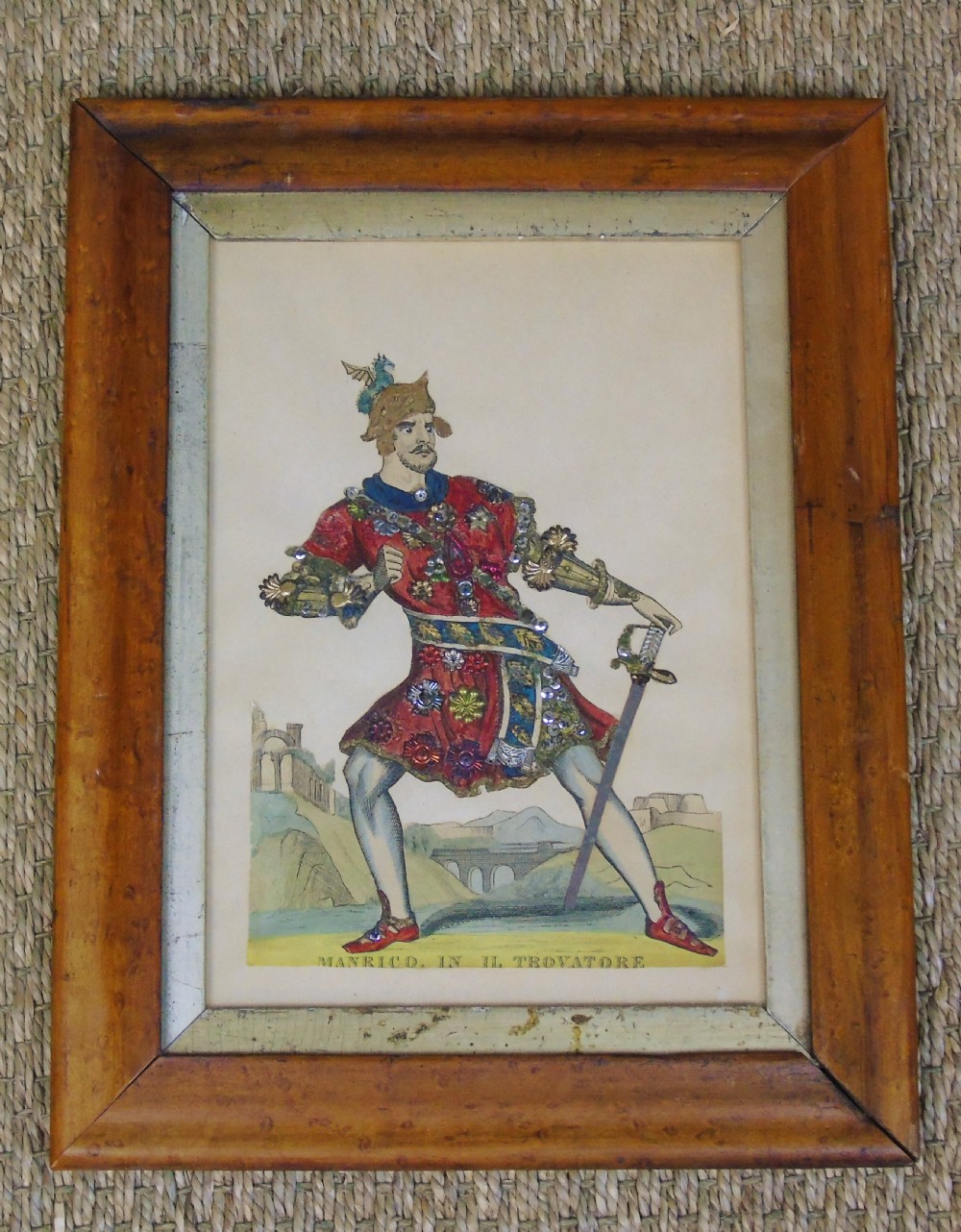 Antique Tinsel Picture Manrico in Iltravatore