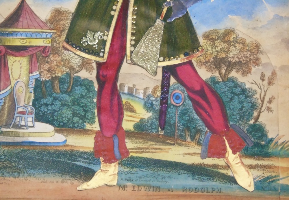 Antique Tinsel Picture Mr Edwin as Rodolph View IV