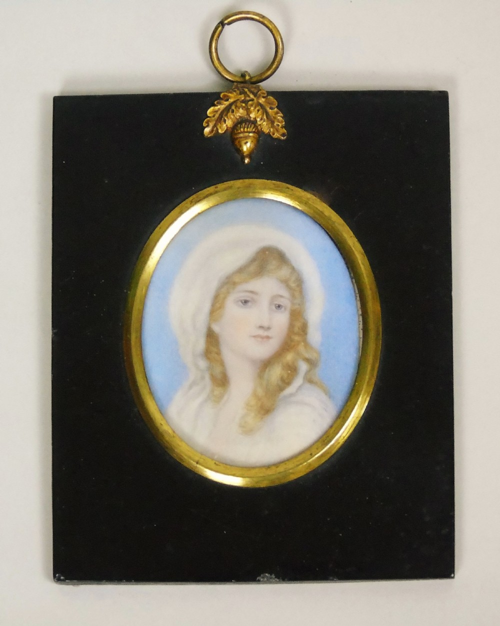 Georgian Miniature Painting Lady Hamilton