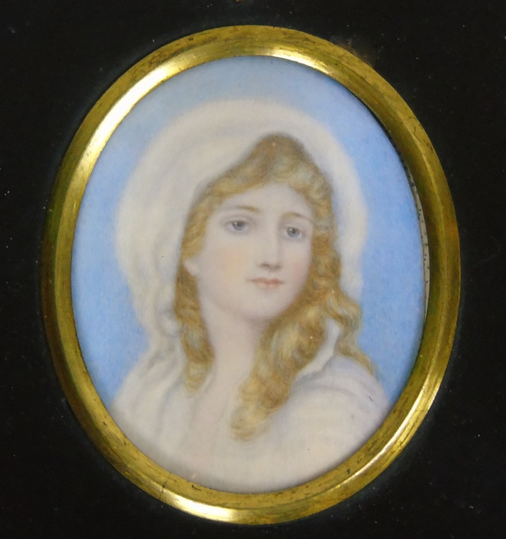 Georgian Miniature Painting Lady Hamilton View III