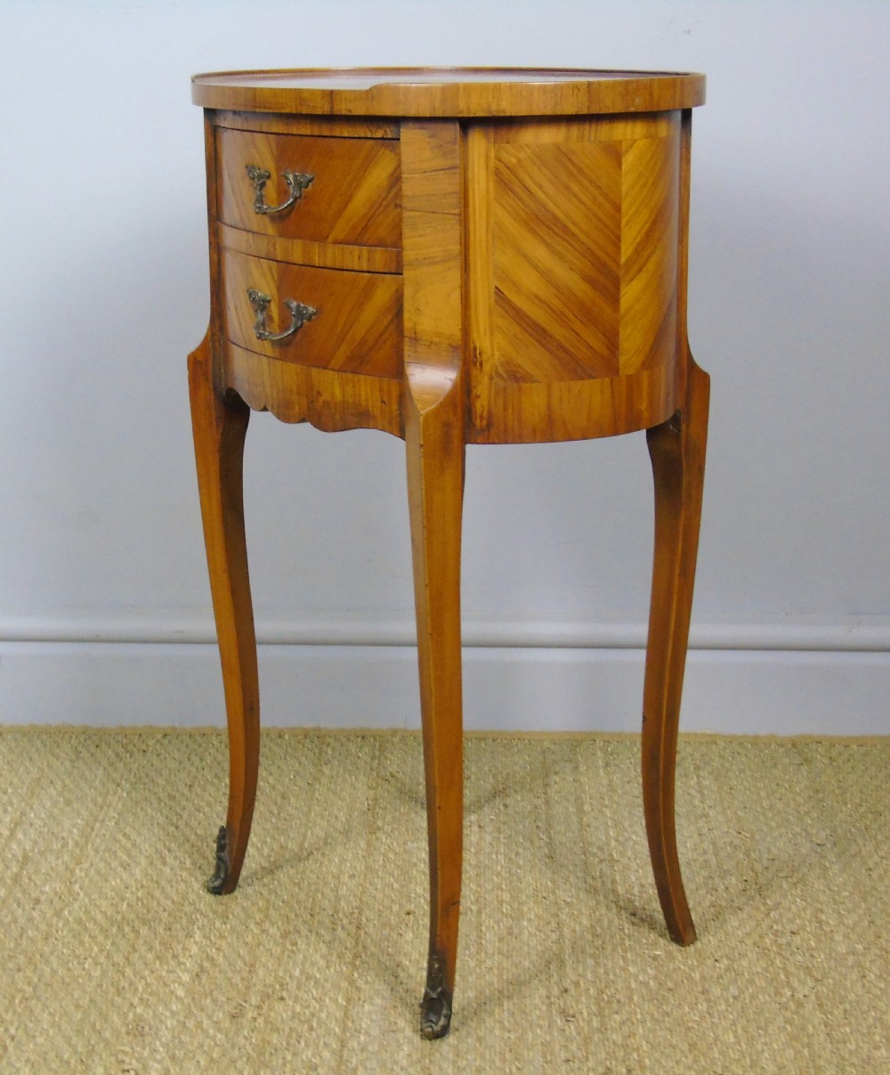 Neat Antique French Bedside Table View IV