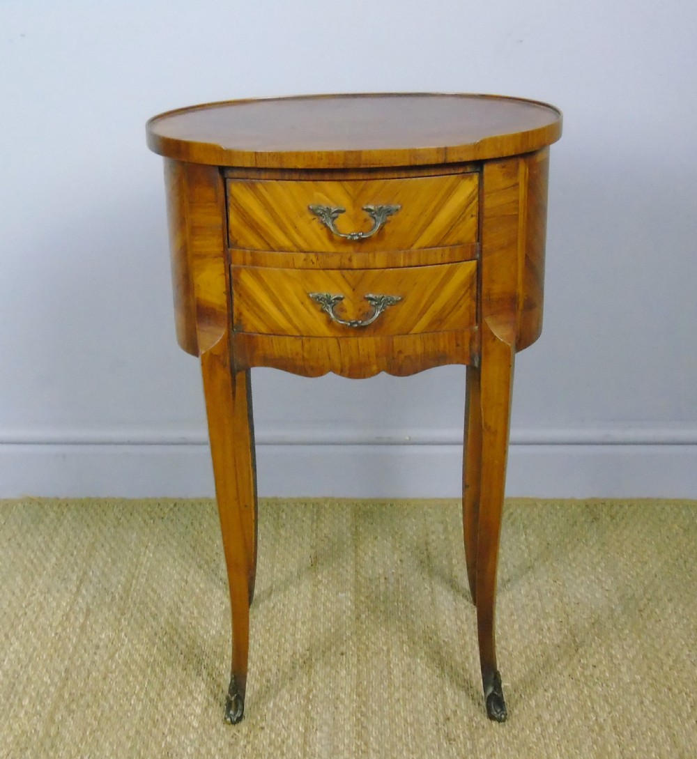 Neat Antique French Bedside Table View VI