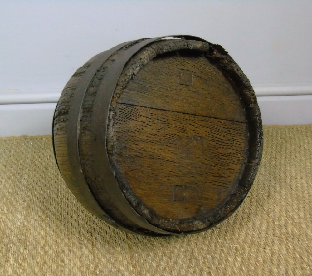 Charming Coopered Oak 19th Century Cider Jug View VI