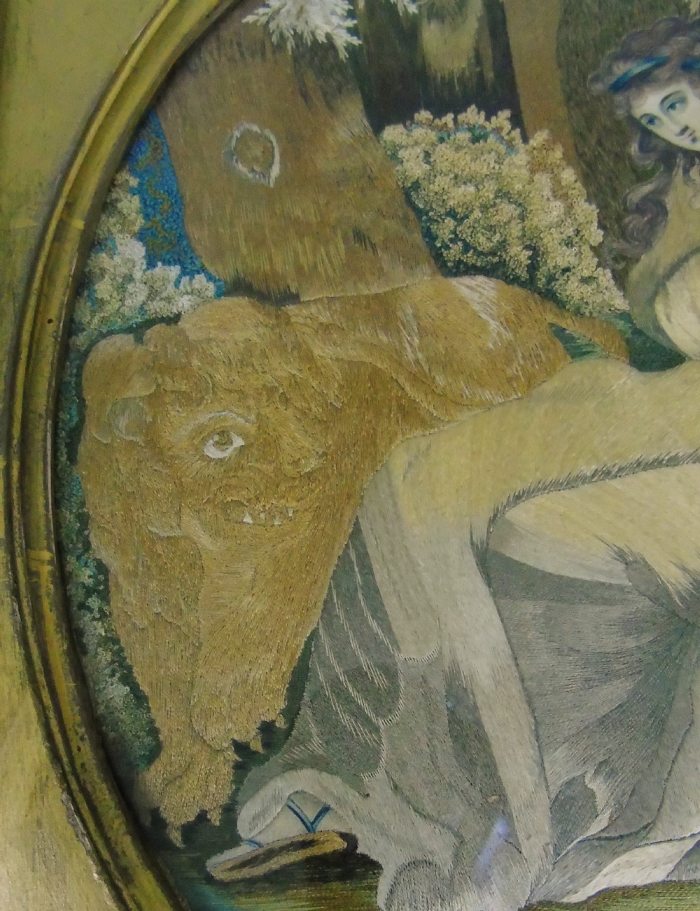Georgian Silk Picture Persephone and the Lion View IV
