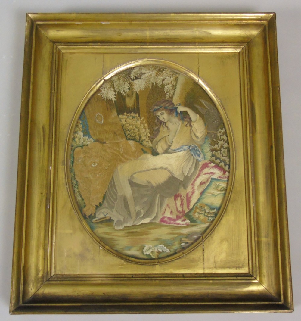 Georgian Silk Picture Persephone and the Lion View VII