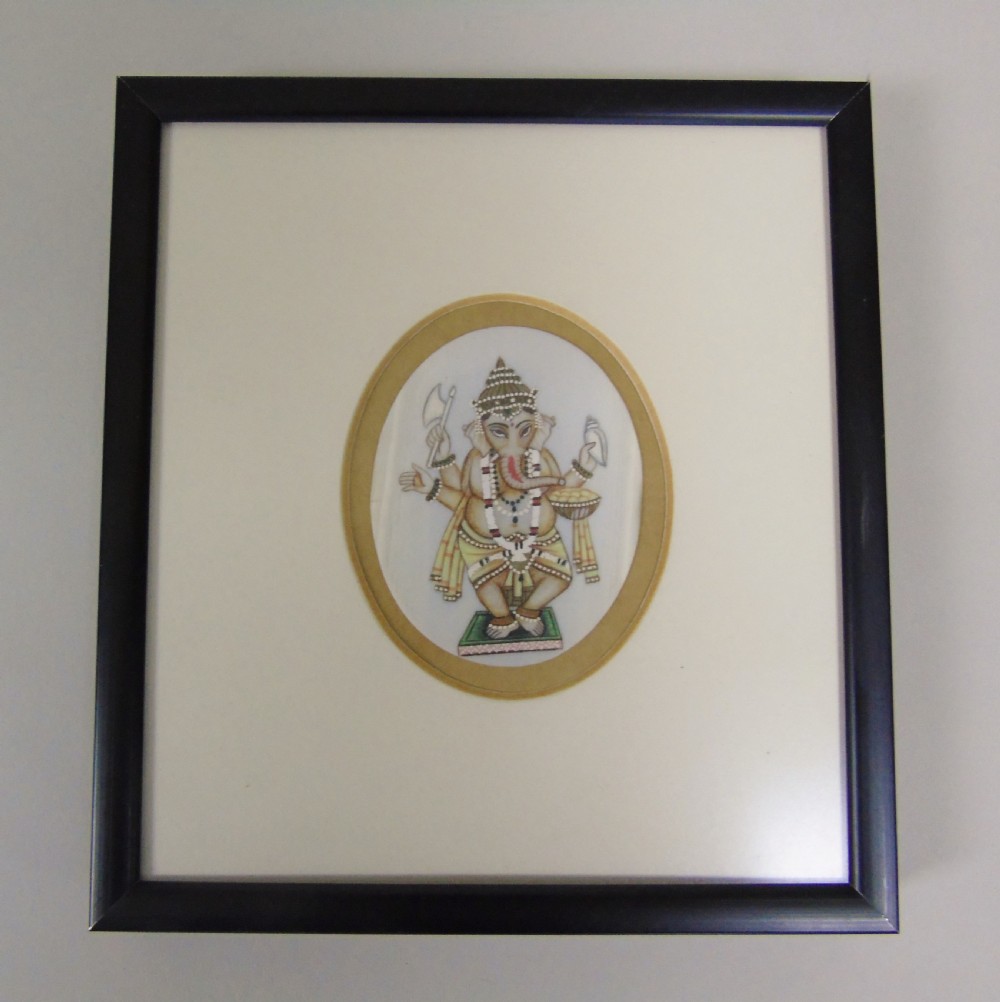 Antique Indian Painting Ganesh