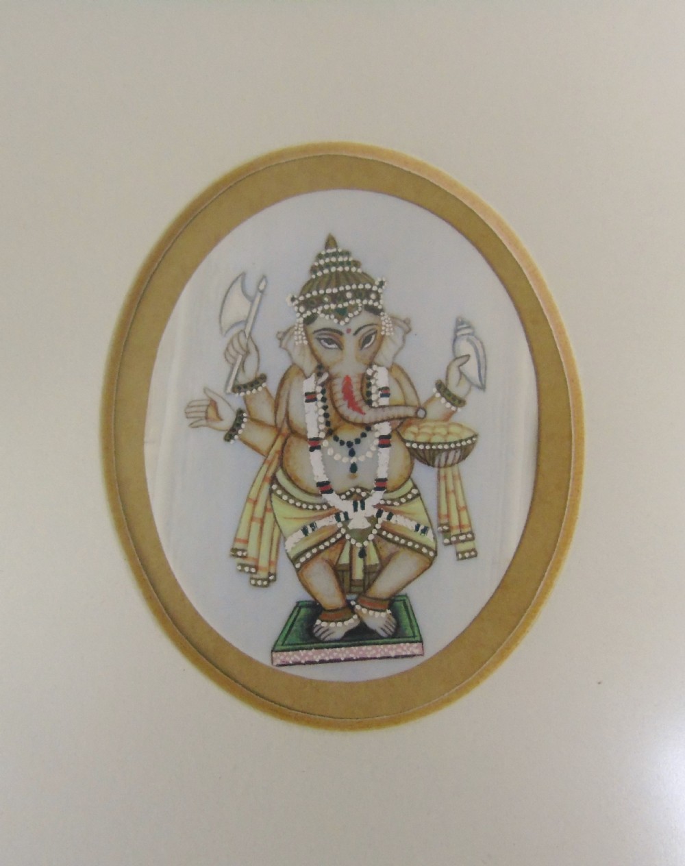 Antique Indian Painting Ganesh View II