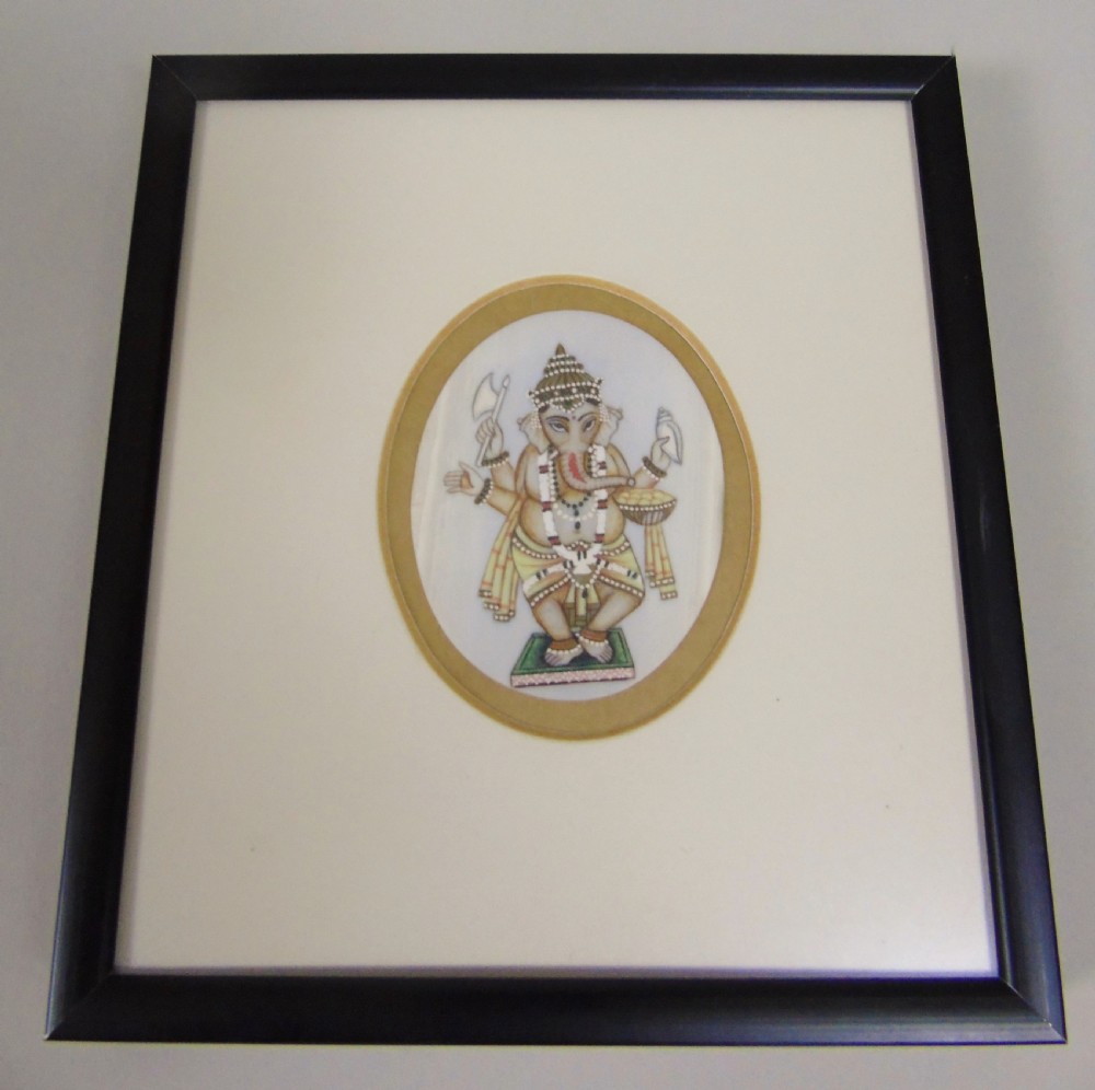 Antique Indian Painting Ganesh View III