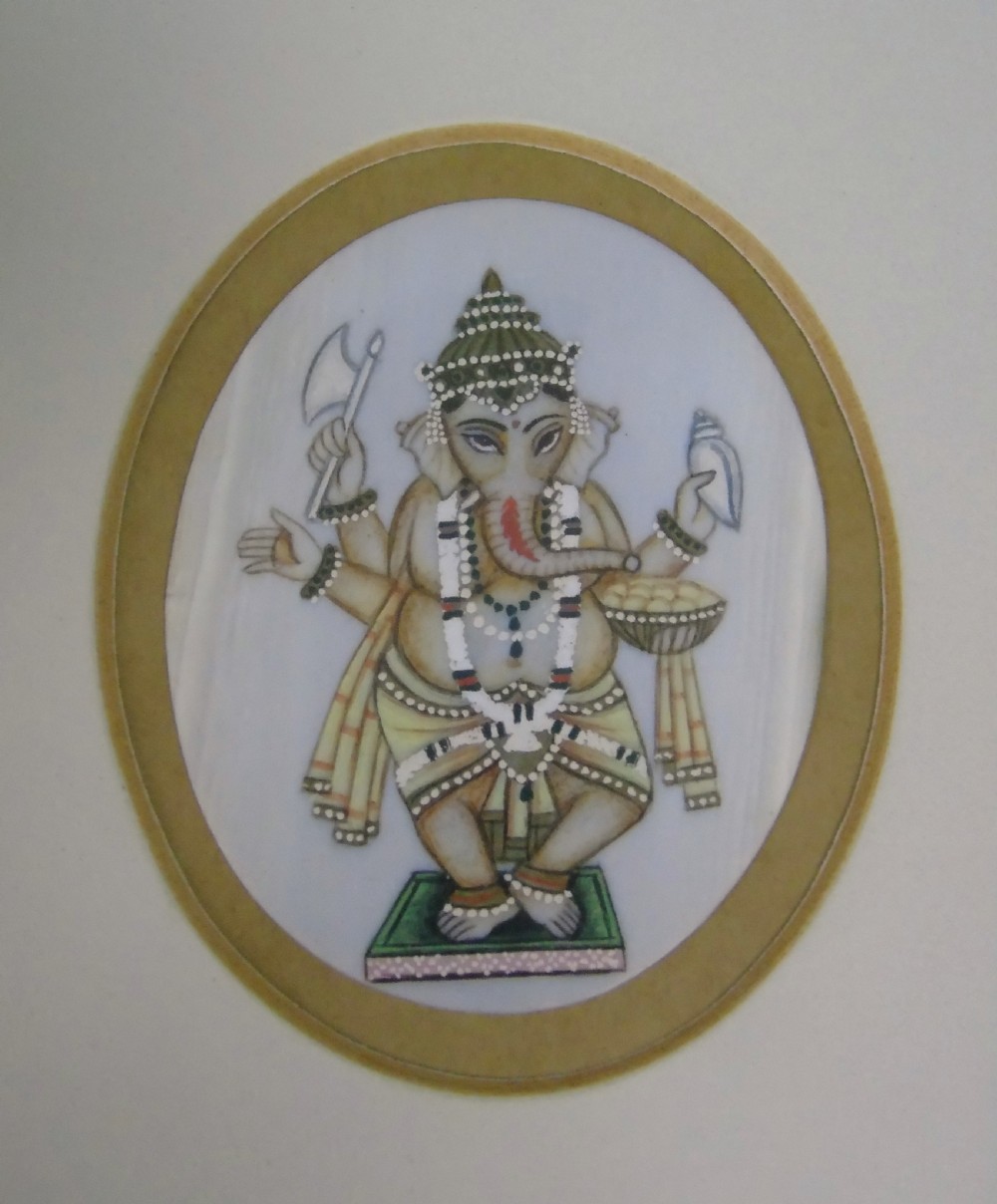 Antique Indian Painting Ganesh View IV