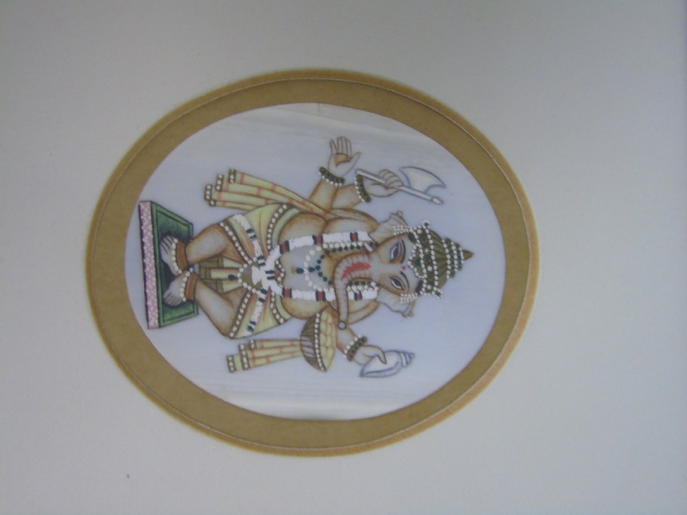 Antique Indian Painting Ganesh View V