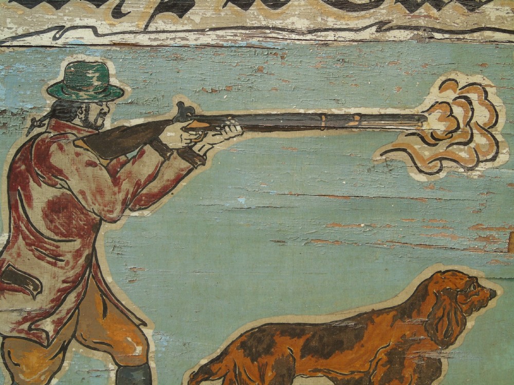 Antique Advertising Sign 'Guns and Tackle' View III