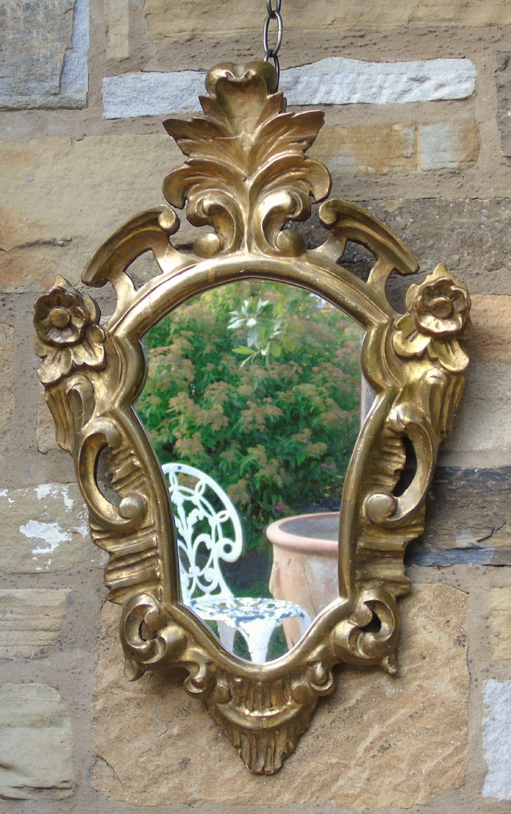 Antique Venetian Shield Shape Mirror