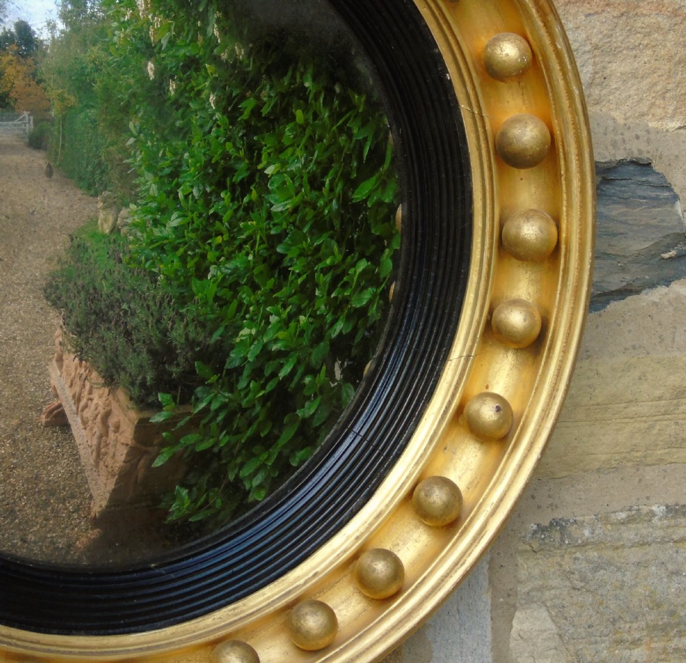 Outstanding Regency Giltwood Mirror With Eagle Crest View IV
