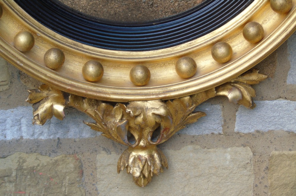 Outstanding Regency Giltwood Mirror With Eagle Crest View VII