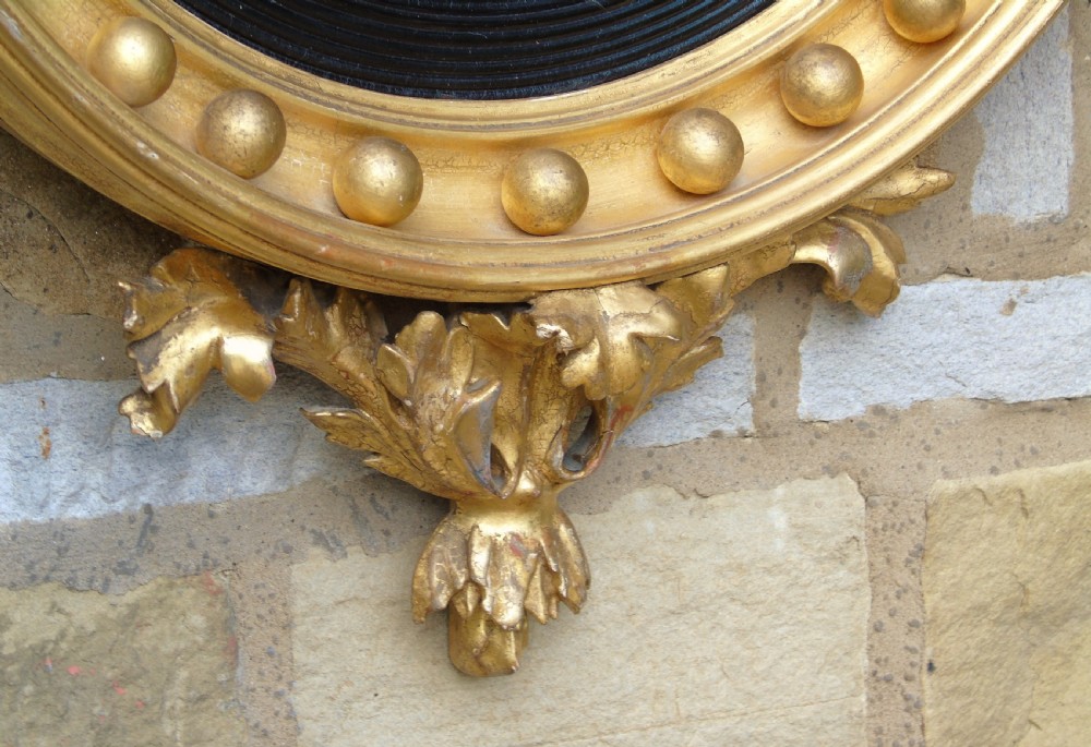 Outstanding Regency Giltwood Mirror With Eagle Crest View VIII