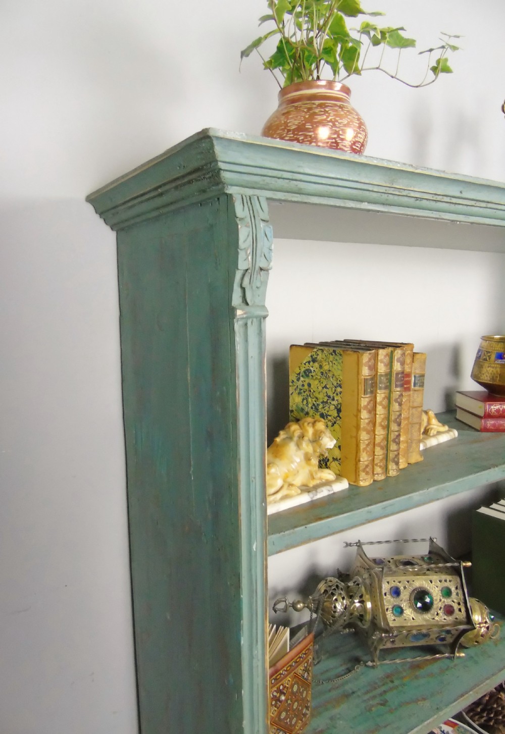 Antique Victorian Painted Bookcase View IV