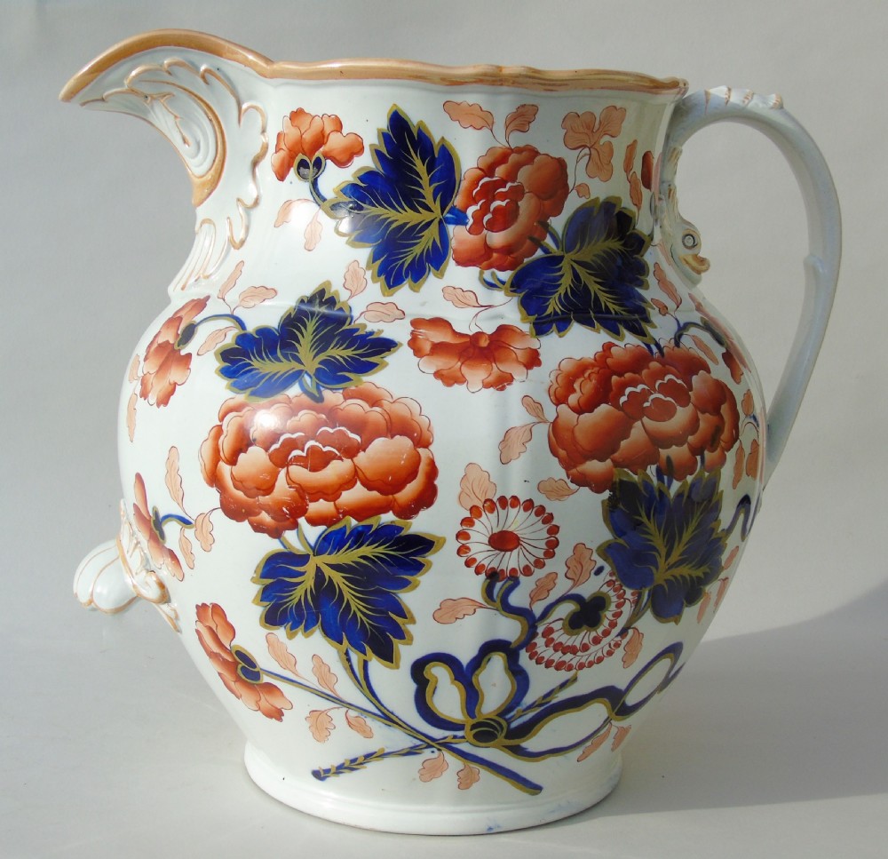 Antique Very Large Staffordshire Stone China Jug View X