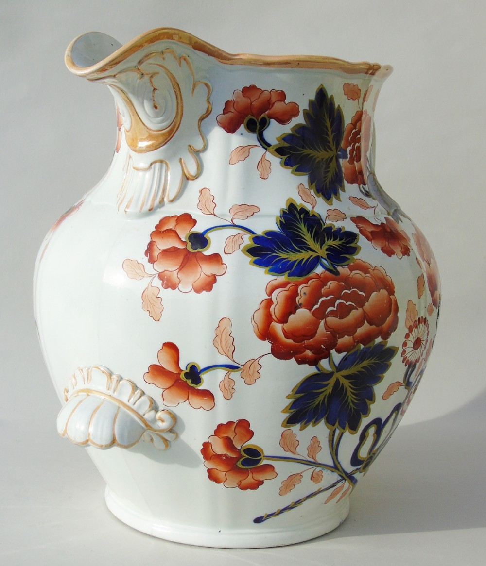 Antique Very Large Staffordshire Stone China Jug View II