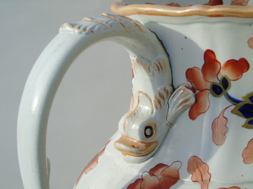 Antique Very Large Staffordshire Stone China Jug View V