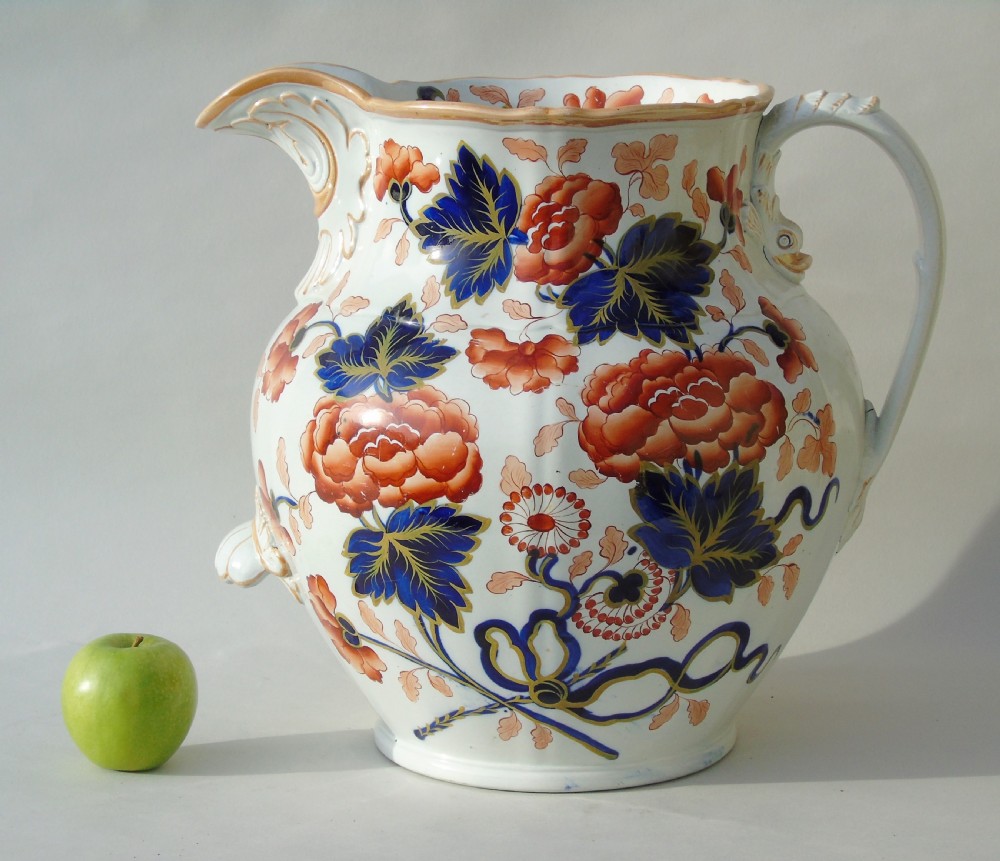 Antique Very Large Staffordshire Stone China Jug View IV