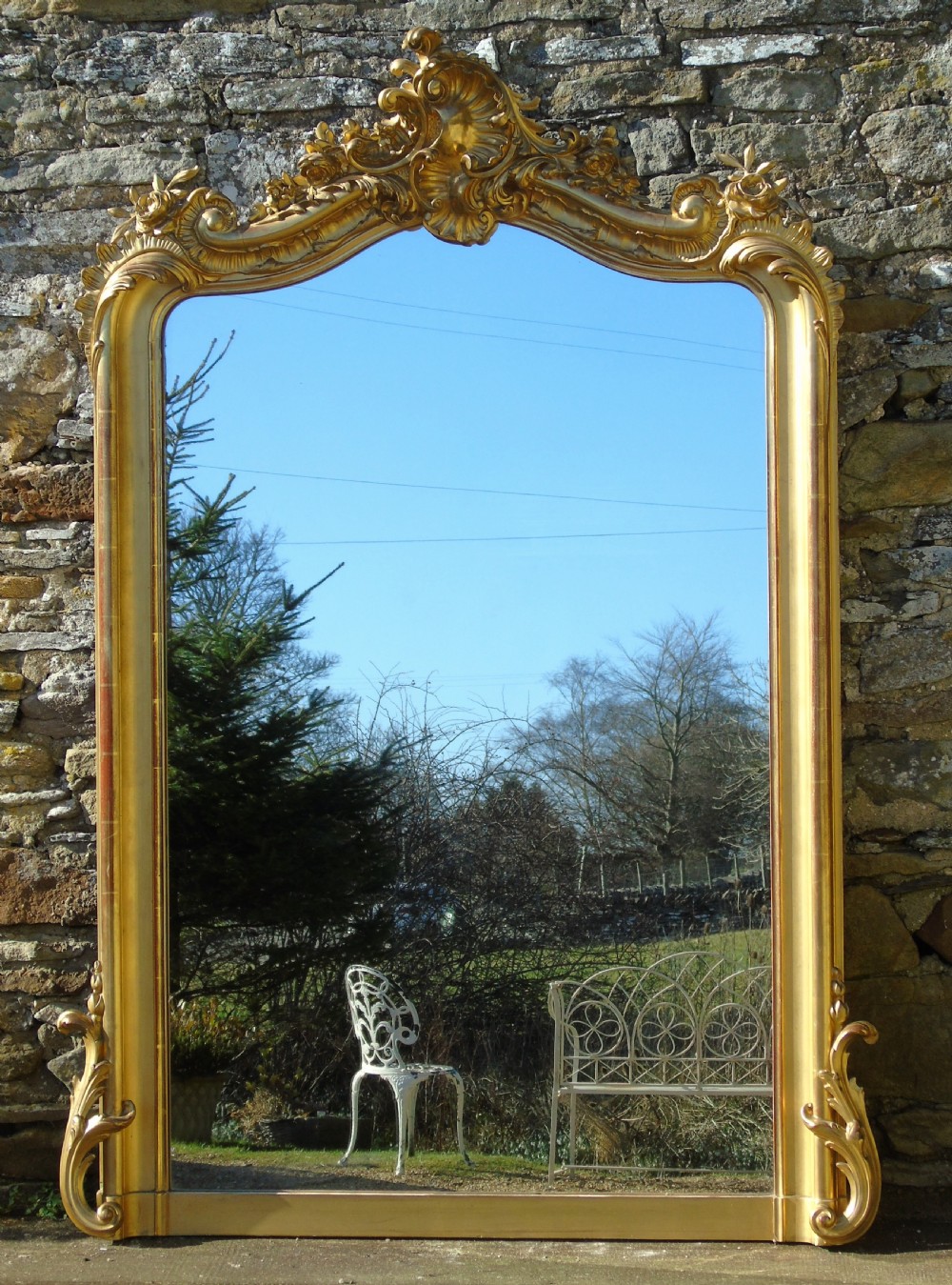 Quality Antique French Gilt Mirror View III