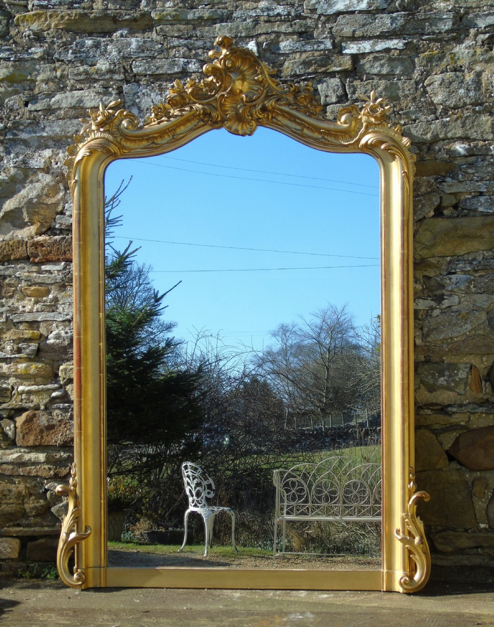Quality Antique French Gilt Mirror View IV