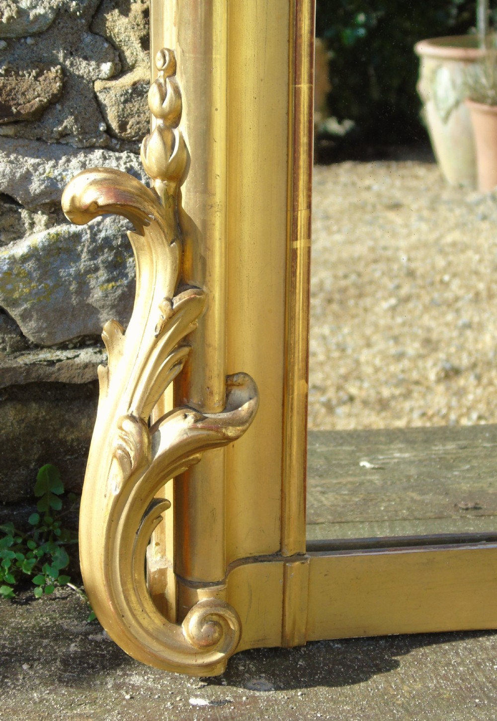 Quality Antique French Gilt Mirror View IX