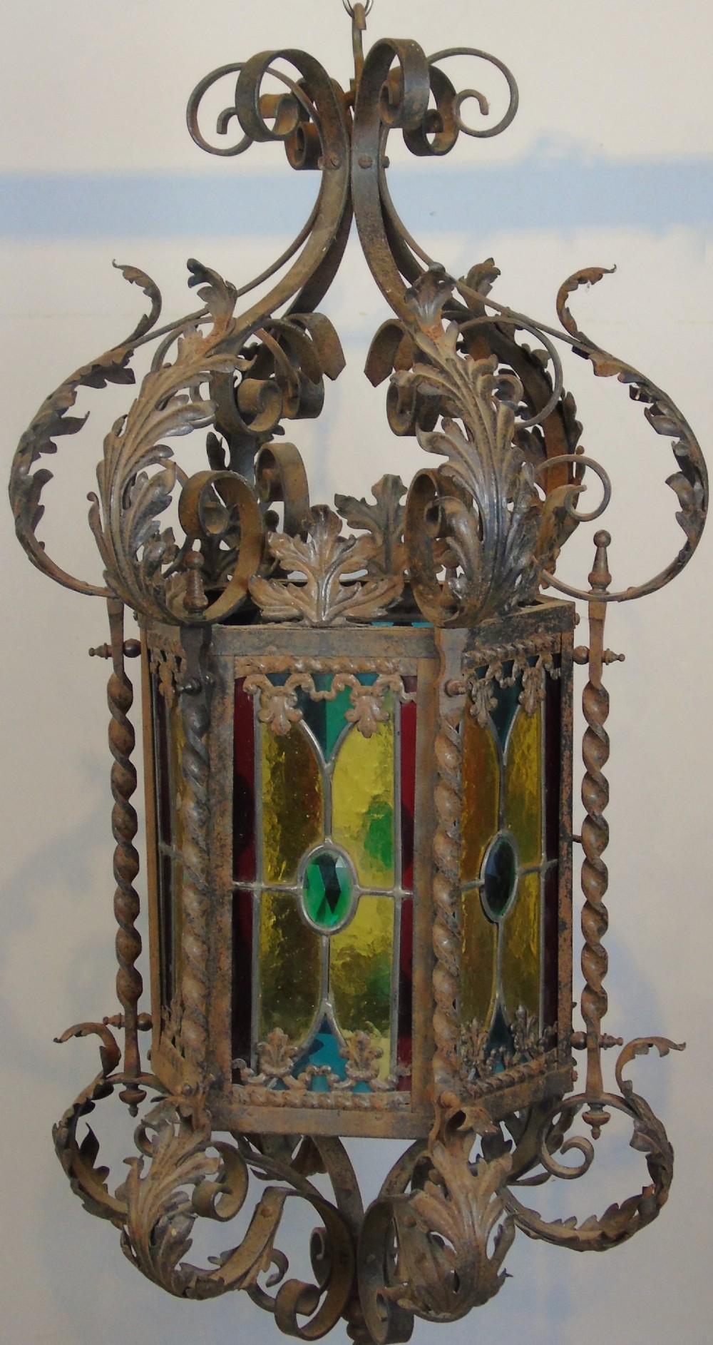 Impressive Large French Hanging Hall Lantern