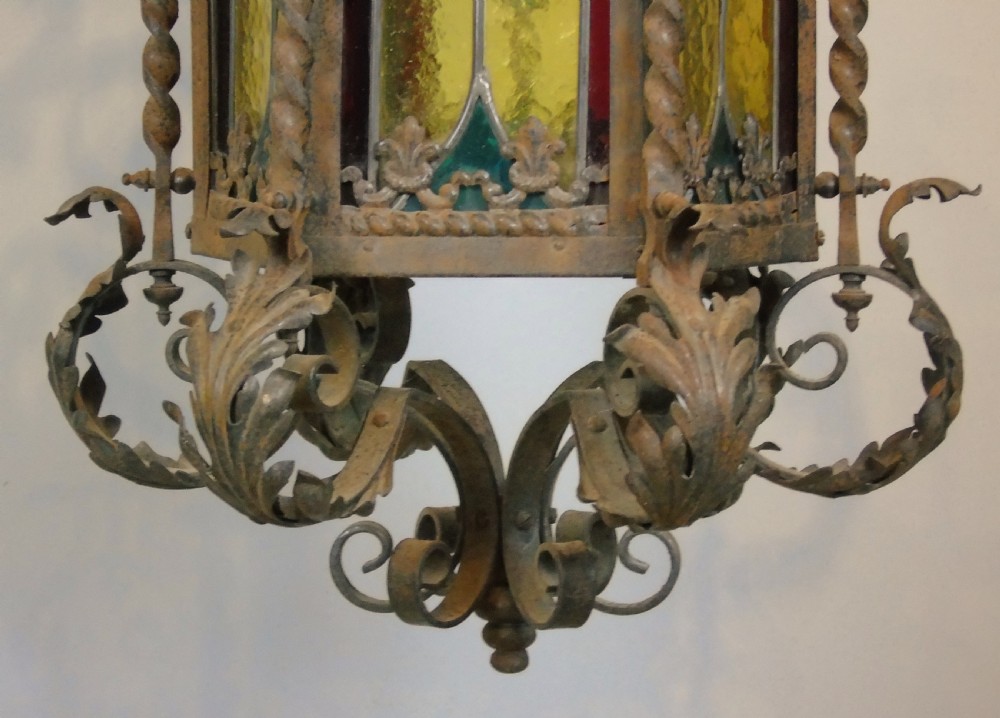 Impressive Large French Hanging Hall Lantern View III