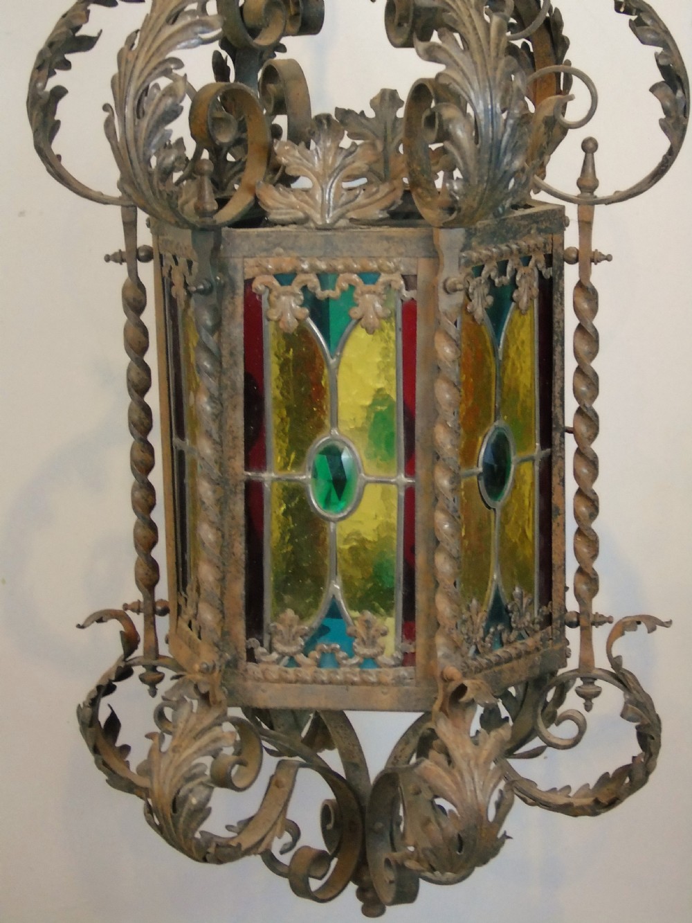 Impressive Large French Hanging Hall Lantern View IV