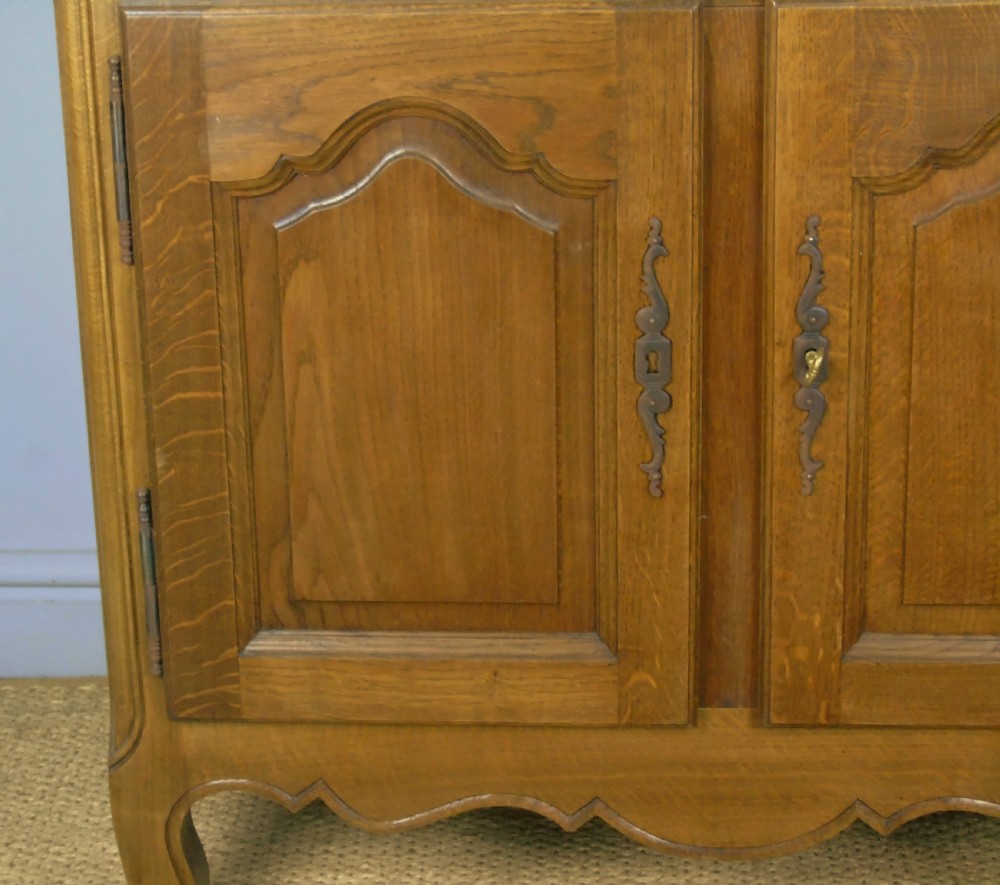 Antique Oak Marble Top Cabinet  View IV